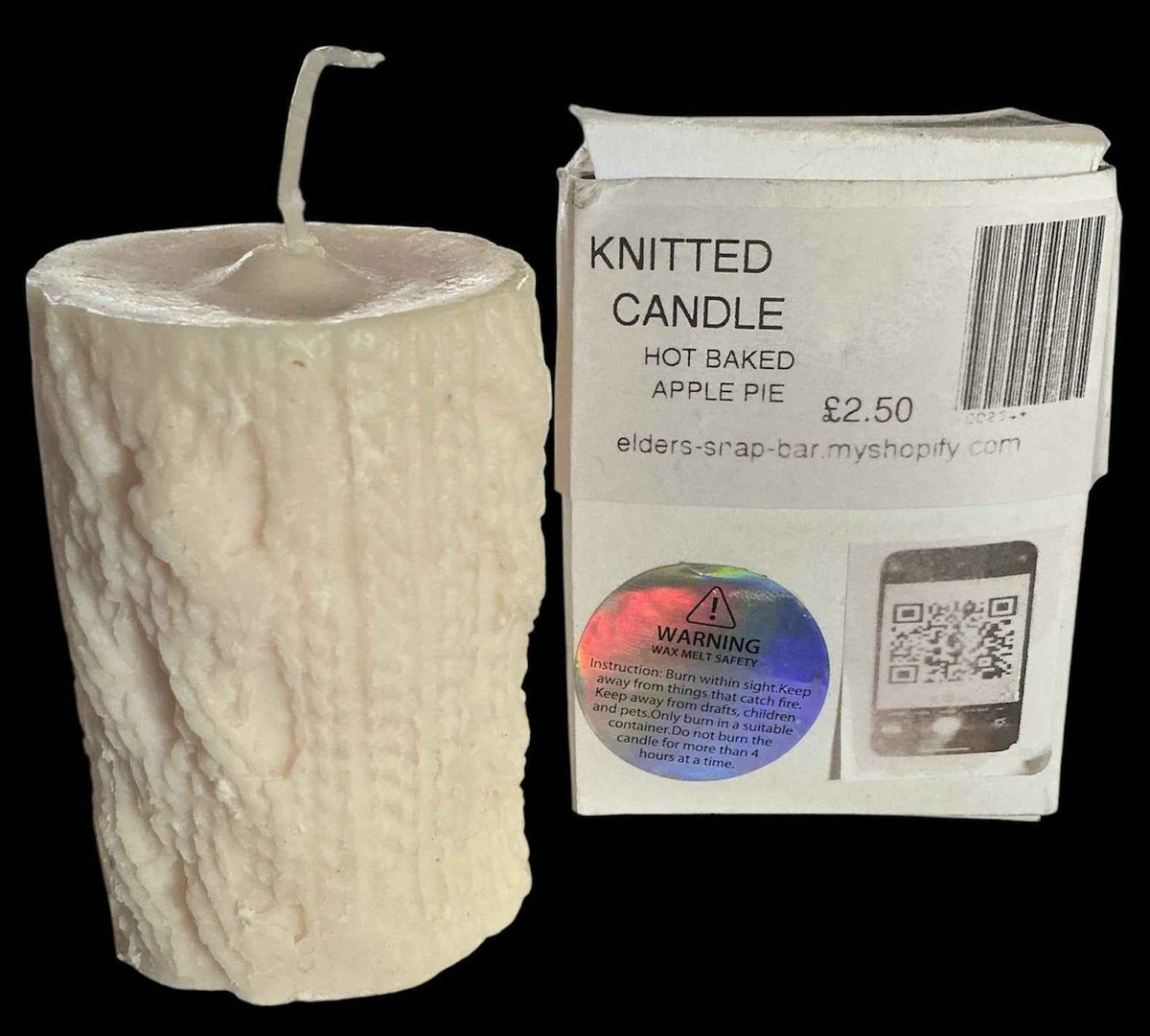 Knitted Candle - Hot Baked Apple Pie