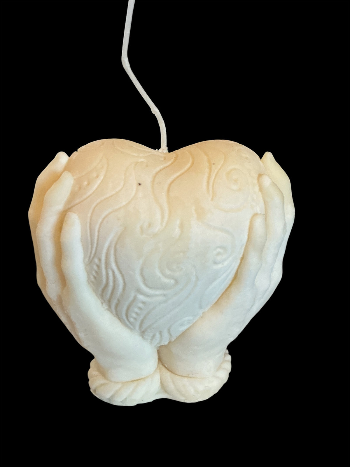 Hand Holding Heart - Banana Soy Wax Candle