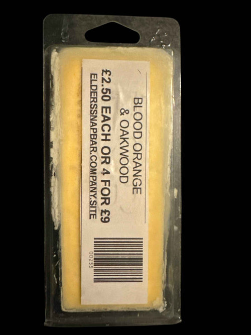 Blood Orange & Oakwood Soy Wax Melt - Invigorate Your Space with Zesty Citrus and Rich Woods - Elders Snap Bar