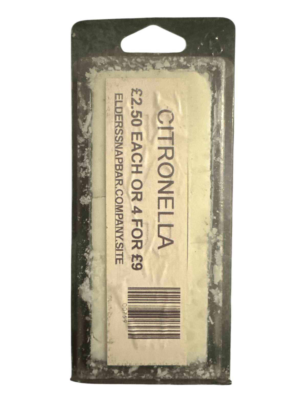 Citronella Soy Wax Melt - Nature's Bug Repellent for a Relaxing Atmosphere - Elders Snap Bar