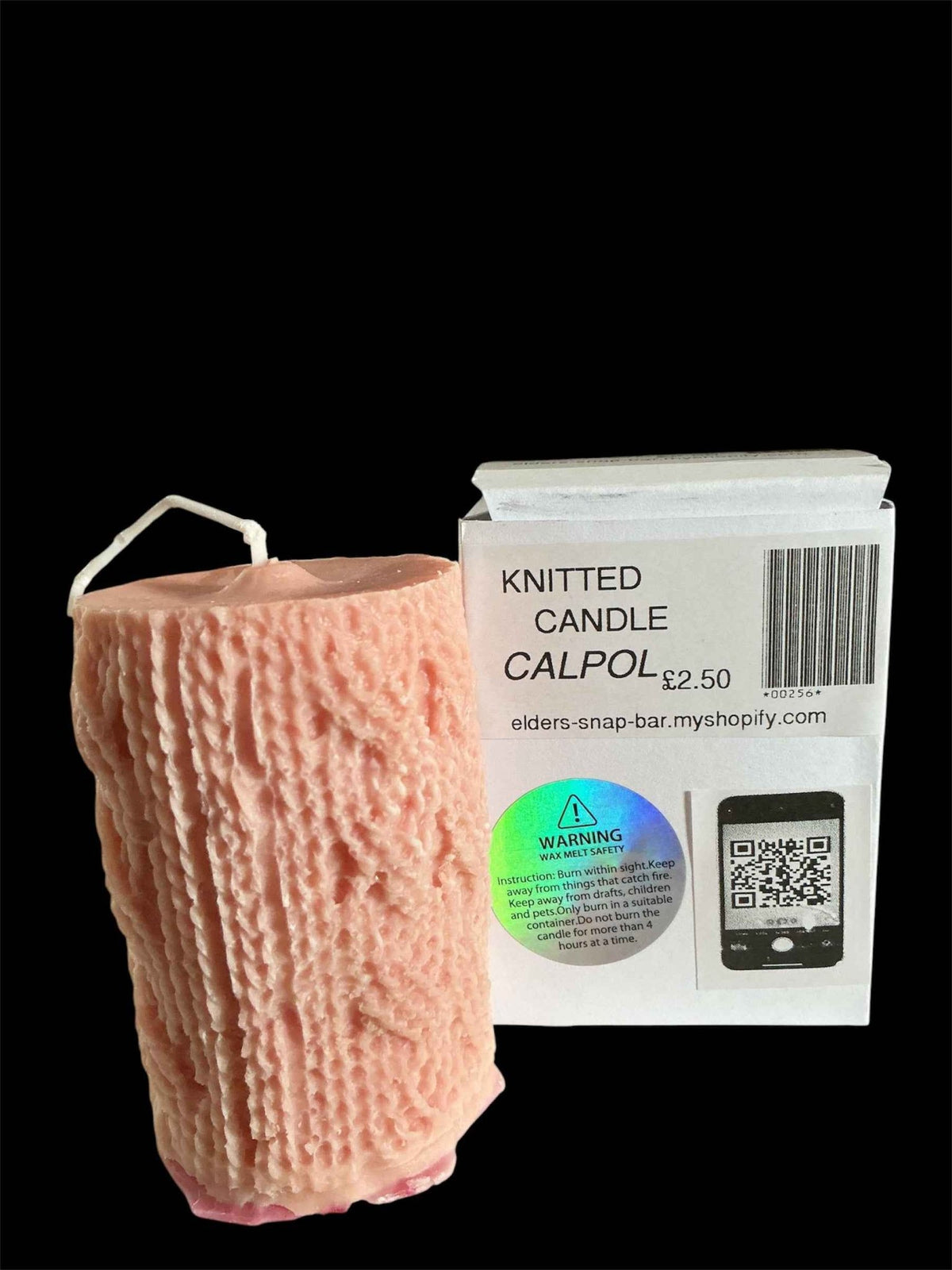 Knitted Candle - Calpol - Elders Snap Bar