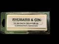 Rhubarb & Gin - Elders Snap Bar